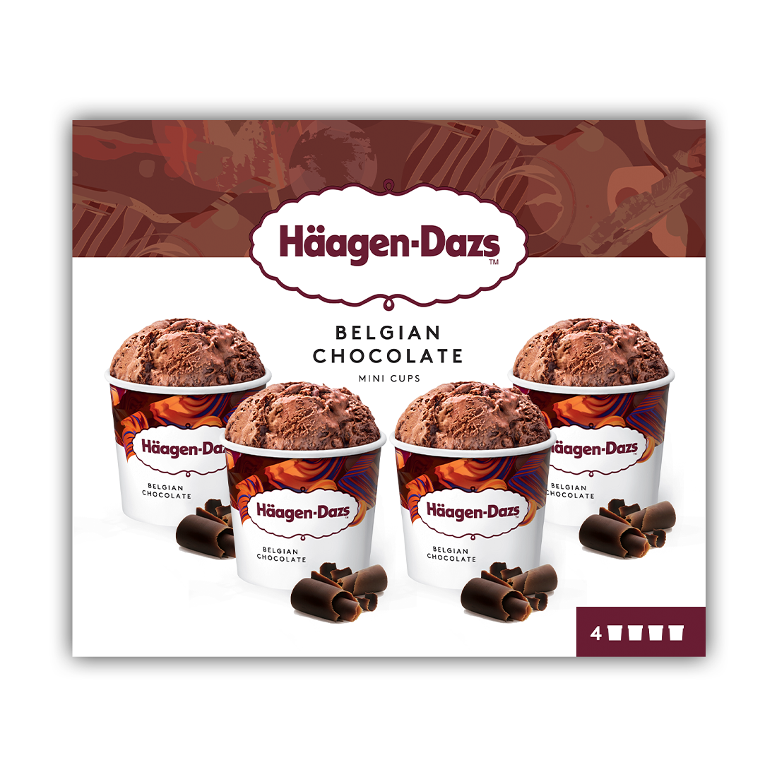 Belgium Chocolate Minicup Multipack Package Image