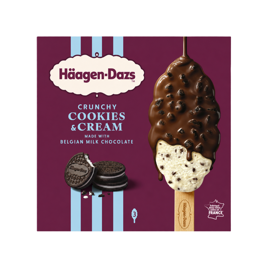Crunchy Cookies and Cream Stickbar Multipack Made in France